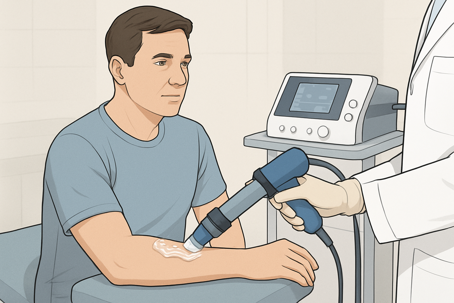 découvrez notre traitement par ondes de choc pour l'épitrochléite (golfer's elbow) à mascouche, offrant un soulagement rapide et efficace de la douleur pour retrouver votre mobilité.