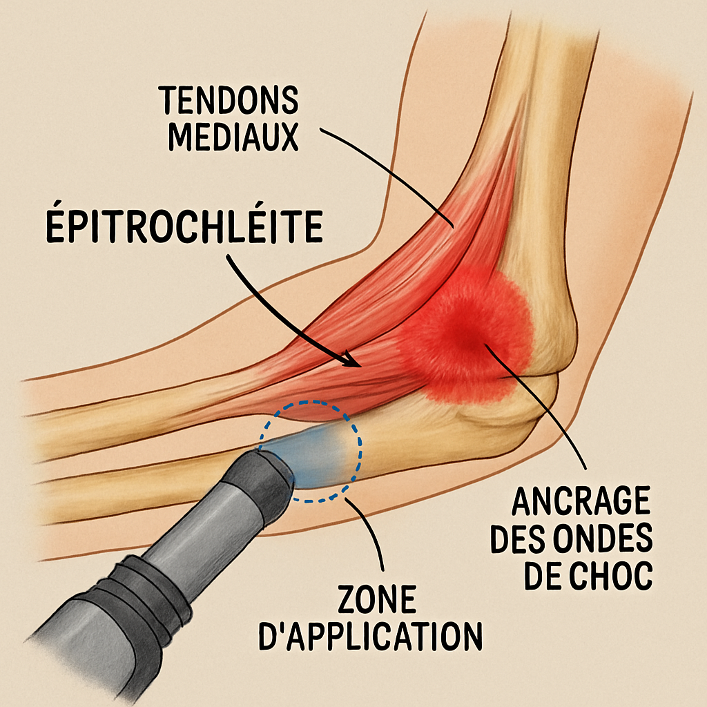découvrez le traitement par ondes de choc à montréal pour l'épitrochléite (golfer's elbow), offrant un soulagement rapide et efficace de la douleur et favorisant la guérison.
