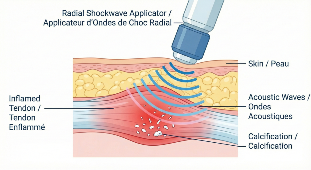 Applicateur d'ondes de choc radial