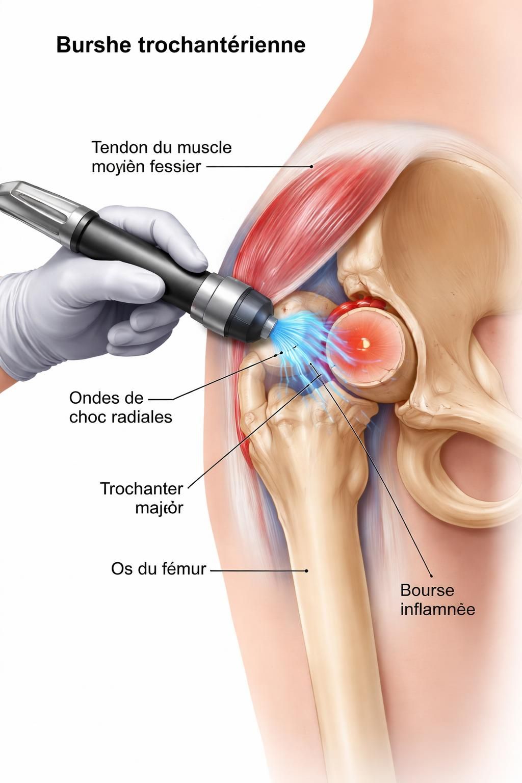 découvrez le traitement par ondes de choc à longueuil pour une bursite trochantérienne. offrez-vous un soulagement rapide et efficace grâce à cette thérapie innovante et non invasive.