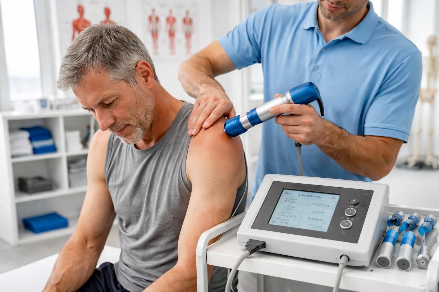 découvrez les avantages des ondes de choc pour traiter l'épaule douloureuse à terrebonne, une solution efficace pour soulager les douleurs de la coiffe des rotateurs et améliorer la mobilité.