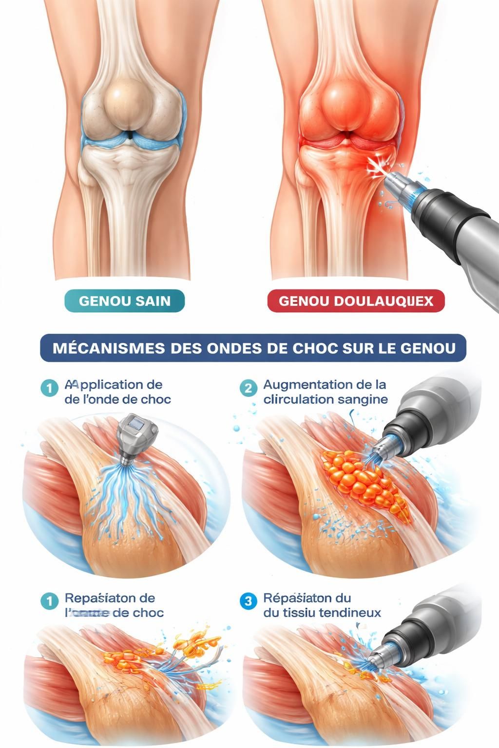 découvrez notre traitement par ondes de choc à saint-jérôme pour la tendinite du genou, offrant un soulagement rapide et efficace pour retrouver votre mobilité.