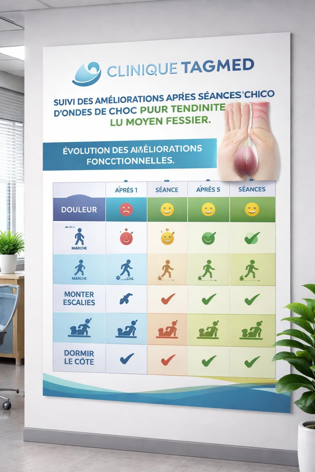 découvrez le traitement par ondes de choc à pointe-claire pour la tendinite du moyen fessier, offrant un soulagement rapide et efficace de la douleur.