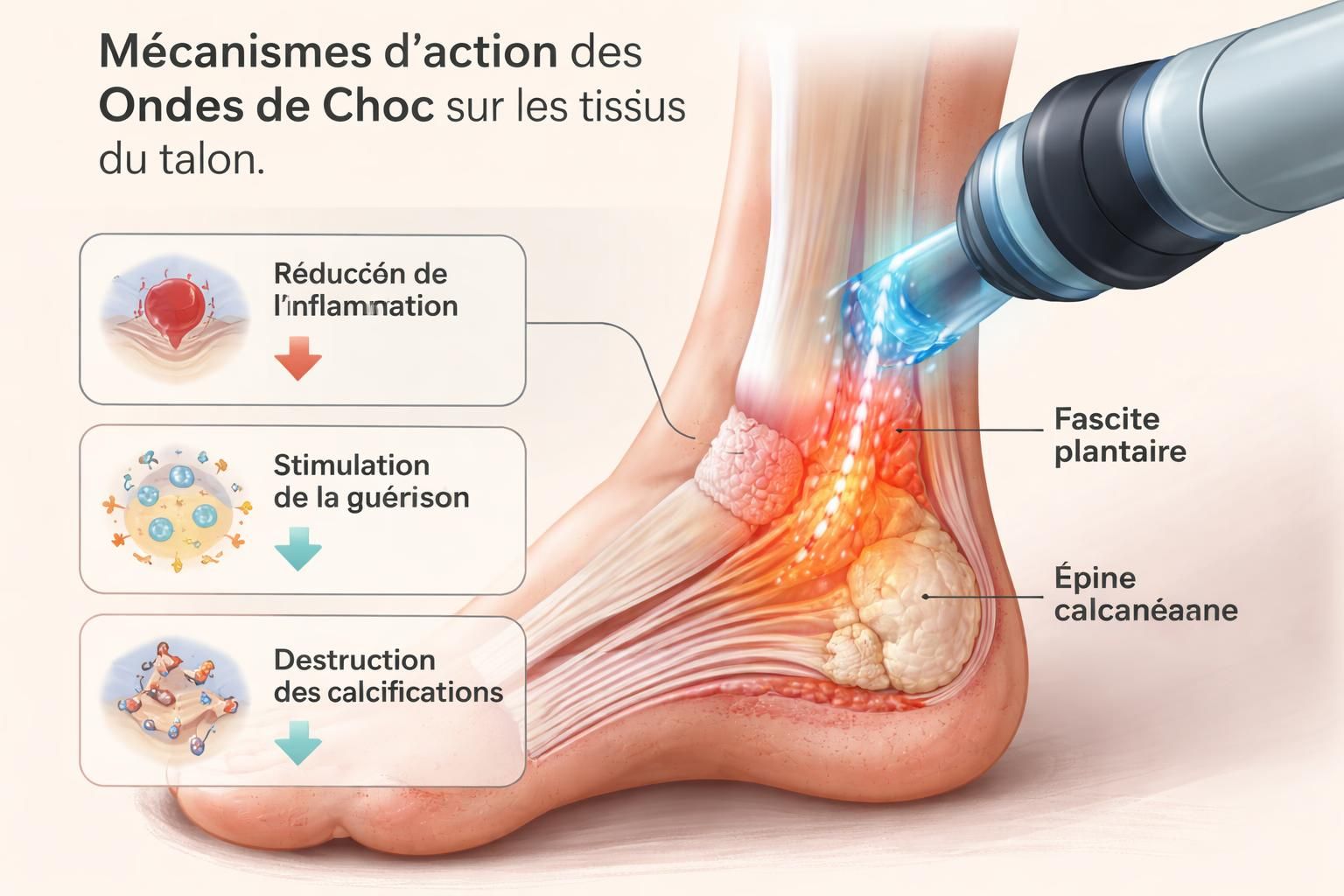 découvrez notre traitement par ondes de choc à candiac pour soulager rapidement et efficacement la douleur au talon. une solution non invasive pour retrouver votre confort.