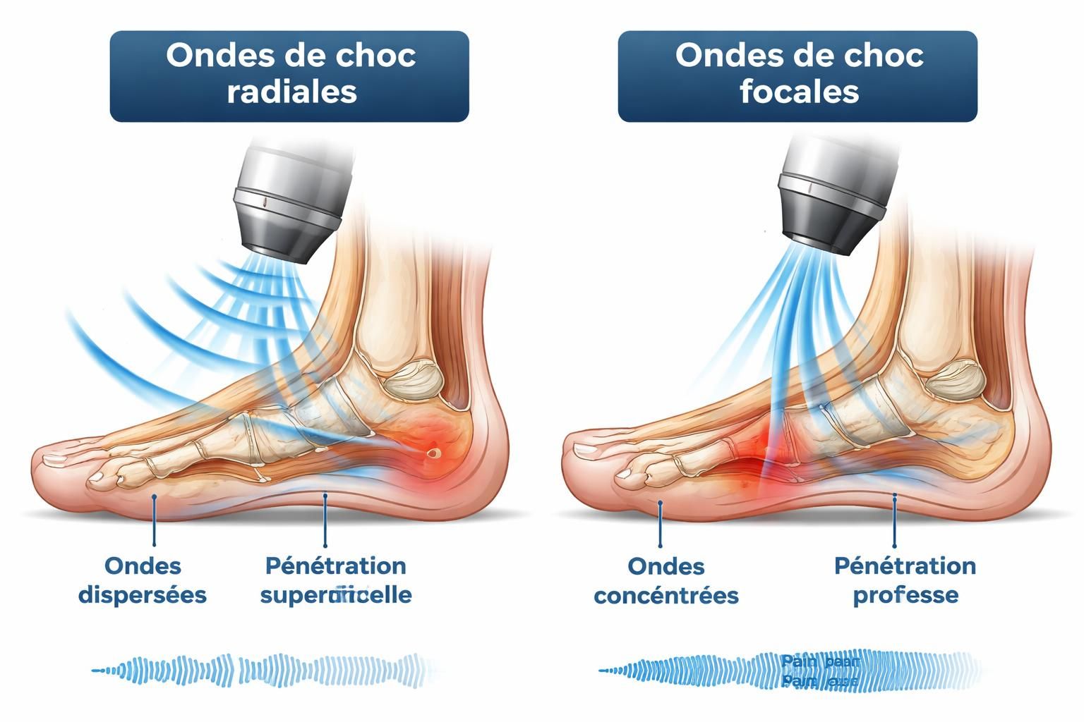 découvrez le traitement par ondes de choc à châteauguay, une solution rapide et efficace pour soulager la douleur au talon et retrouver votre confort de marche.